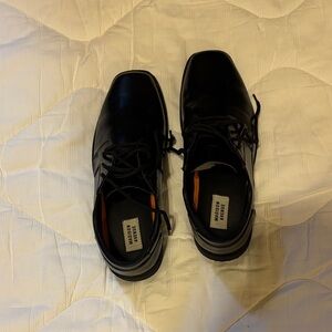 BOYS Black Lace-Up Dress Shoes